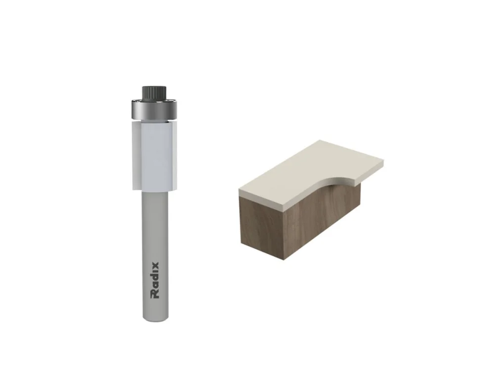 Fresa Paralela com Rolamento 10mm x 20mm Haste 6mm 1710020.01 Radix