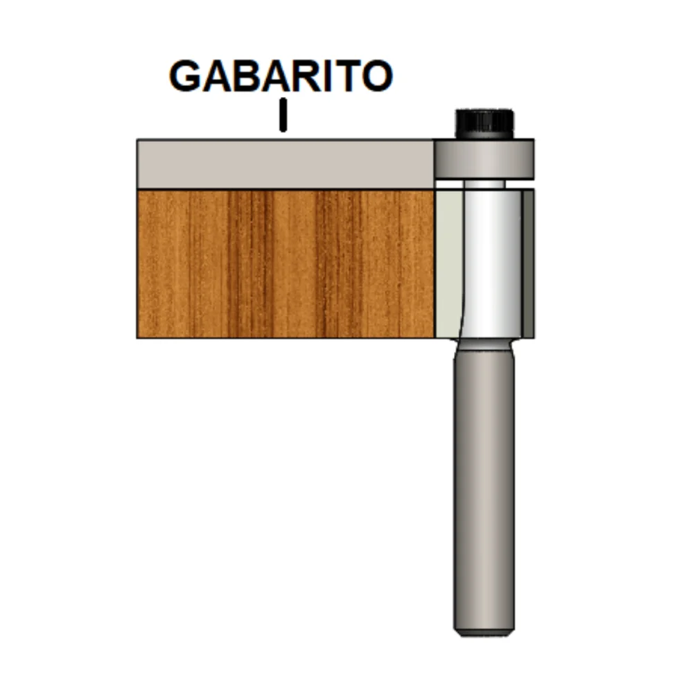 Fresa Paralela com Rolamento 10mm x 20mm Haste 6mm 1710020.01 Radix