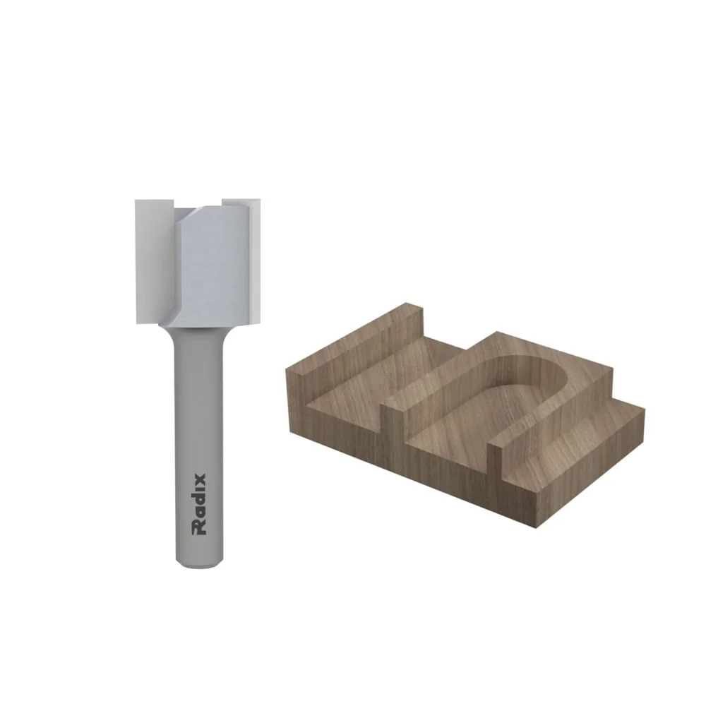 Fresa Paralela para Tupias 22mm x 15mm Haste 6mm 142215.01 Radix