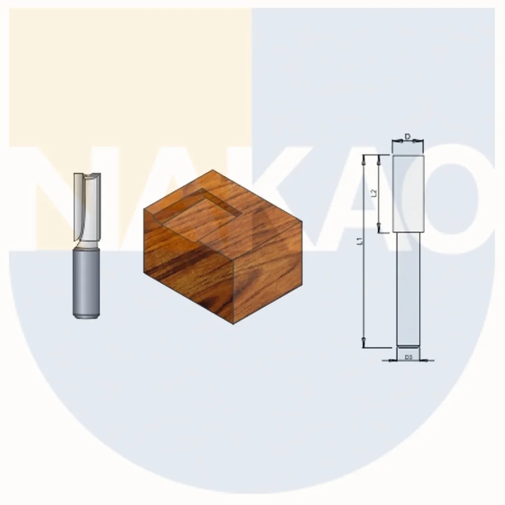 Fresa Paralela Reta para Tupia 12mm x 40mm Haste 12mm 151240.06 Radix