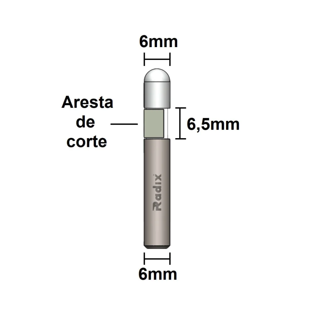 Fresa Piloto para Formica Laminados 2058950.01 Radix