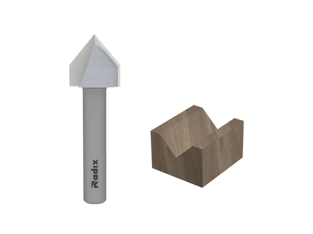 Fresa Ponta V Corte 14.3x13mm Haste 6mm 2059070.01 Radix