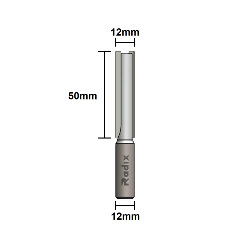 Fresa Reta para Tupia 12mm x 50mm Haste 12mm 151250.06 Radix