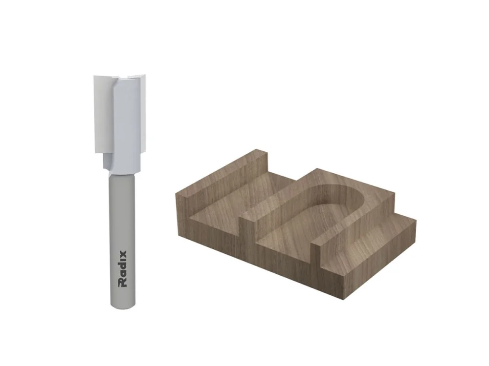 Fresa Reta para Tupia Corte 12mm x 15mm Haste 6mm 141215.01 Radixix