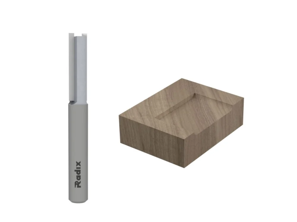 Fresa Reta para Tupia Corte 6mm x 20mm Haste 6mm 150620.01 Radix