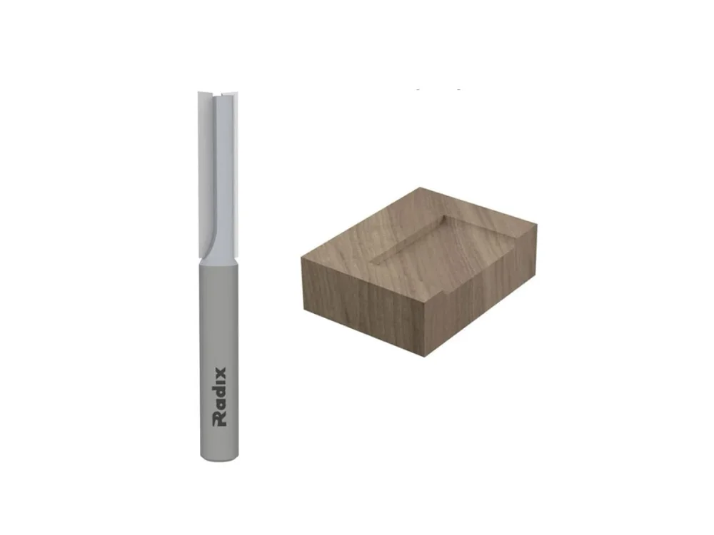 Fresa Reta para Tupia Corte 6mm x 25mm Haste 6mm 150625.01 Radix