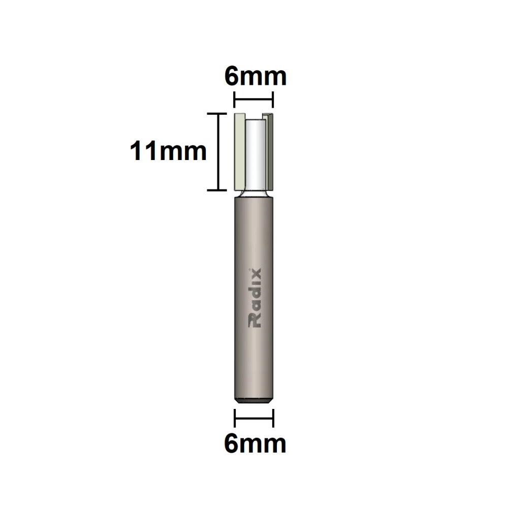 Fresa Reta para Tupia Corte 6x11mm Haste 6mm 2058987.01 Radix