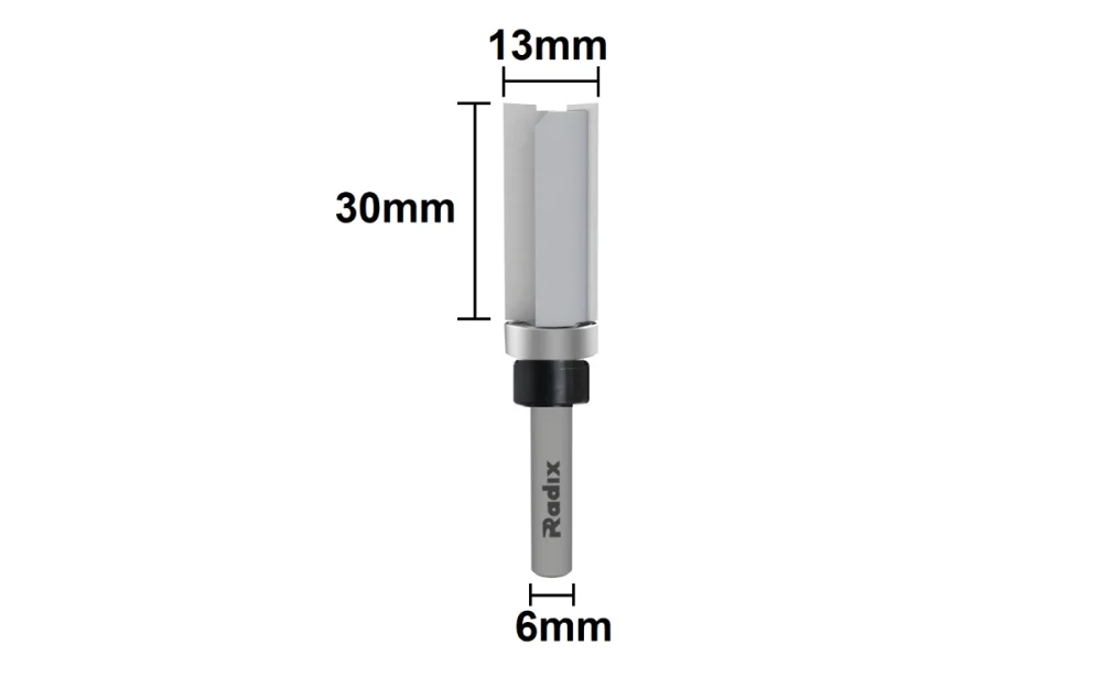 Fresa Tupia Luthier Rolamento Superior 13x30mm Haste 6mm 1113030.01 Radix