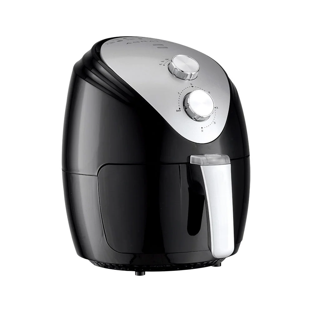 Fritadeira Elétrica Sem Óleo 1270W Fryer Silver AFS Preta Agratto