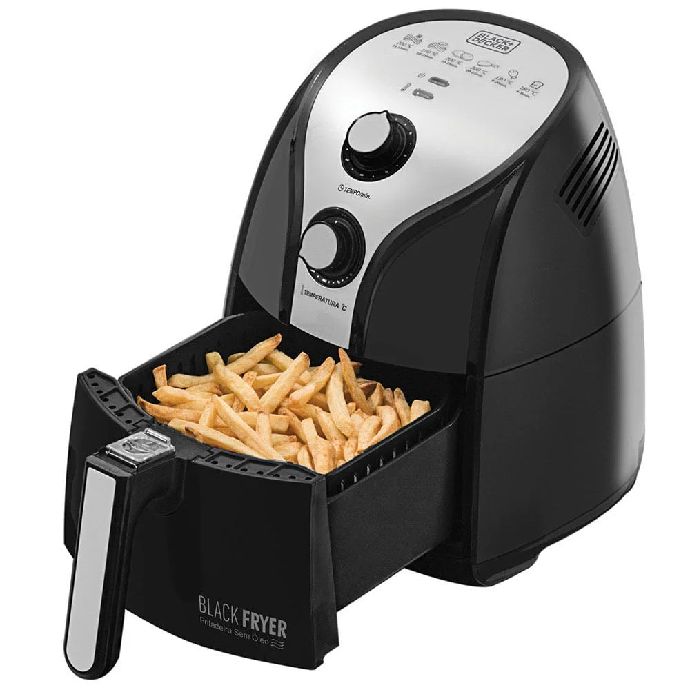 Fritadeira Sem Óleo 2,5 Litros 1500 Watts Blackfryer Black & Decker