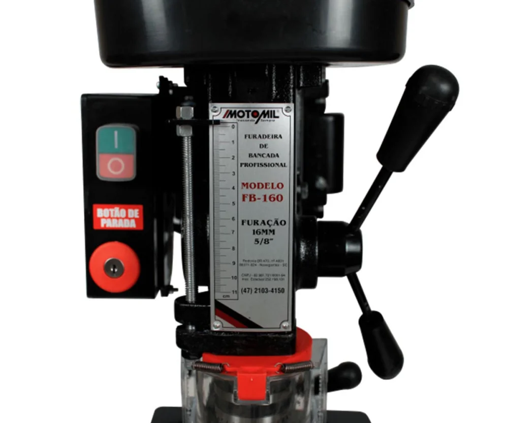 Furadeira Bancada 1/2HP Monofásico Sem Chave FBM-160M 4175.8 Motomil Bivolt