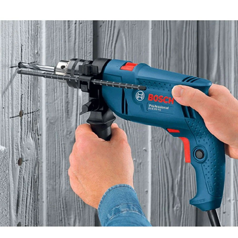 Furadeira de Impacto 13mm 550W e 1 Kit de Brocas GSB 550 RE Bosch