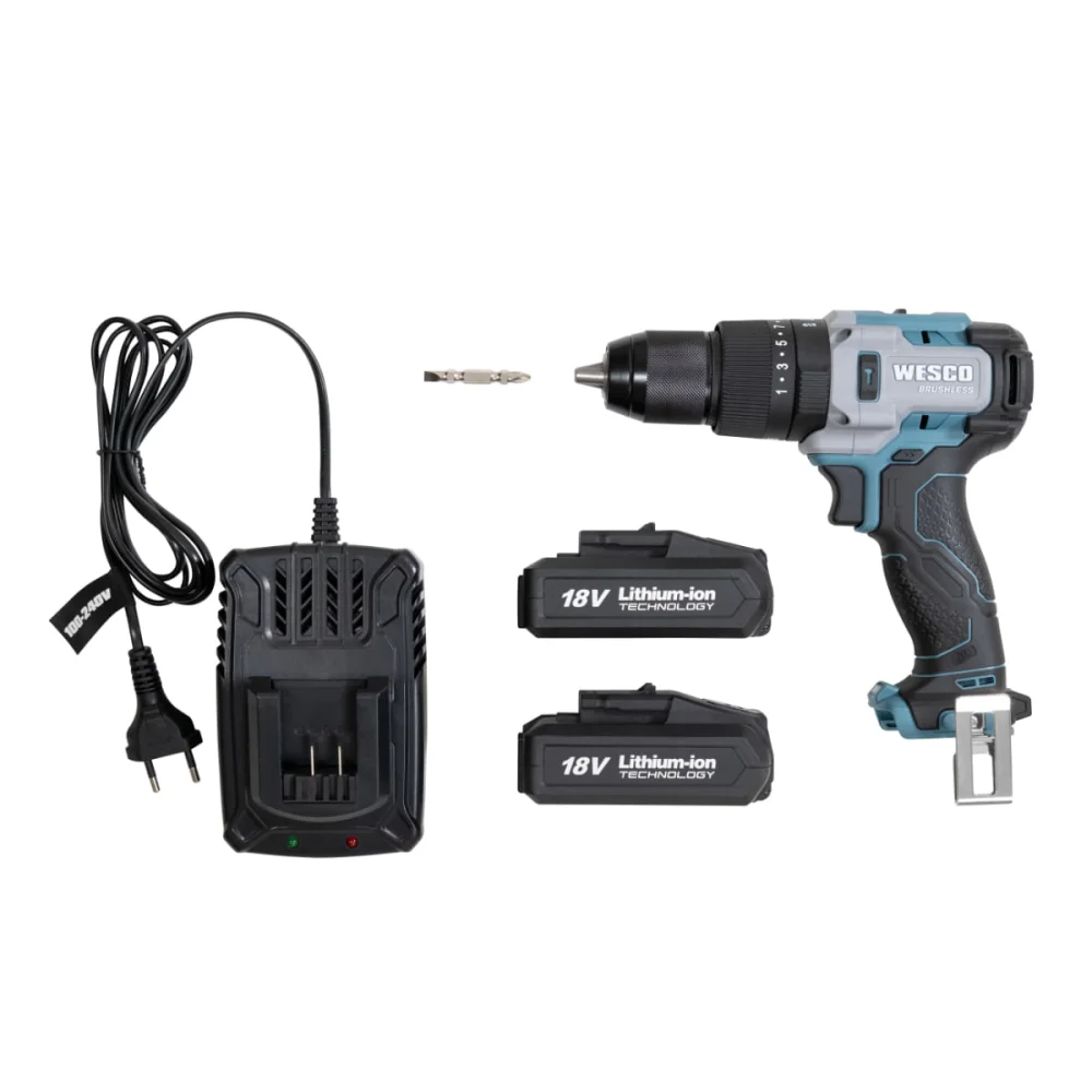 Furadeira de Impacto 13mm Brushless à Bateria e 2 Baterias 18V WS2419K2 Wesco