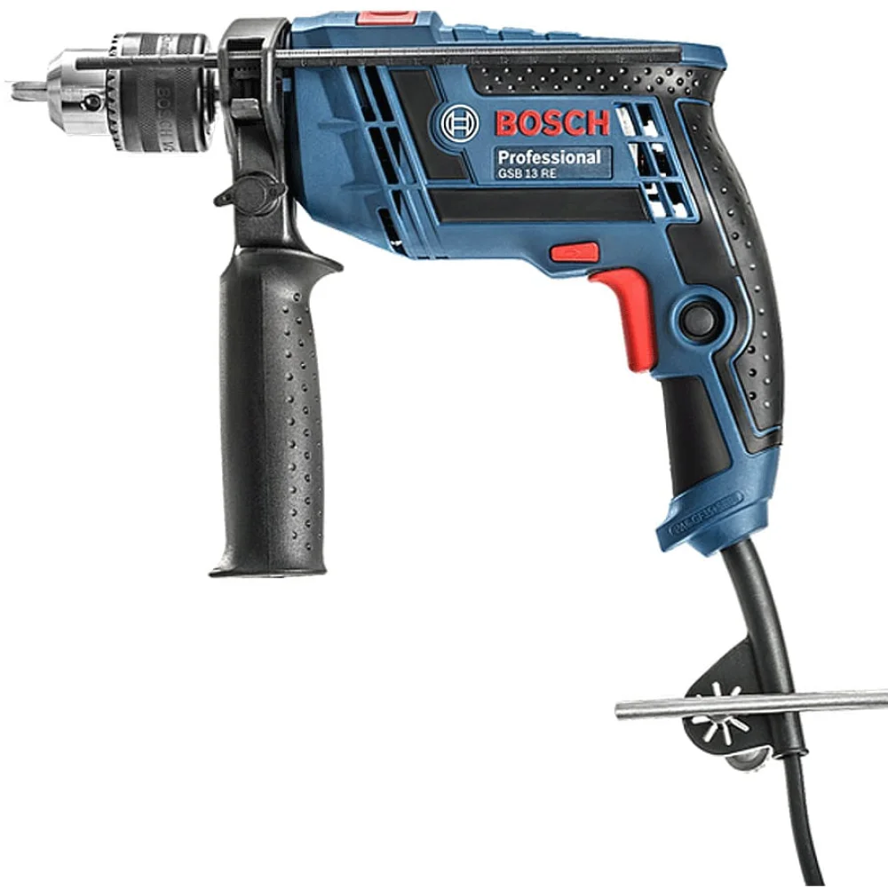 Furadeira de Impacto 650W 13mm GSB 13 RE com Maleta e Kit com 5 Brocas Bosch