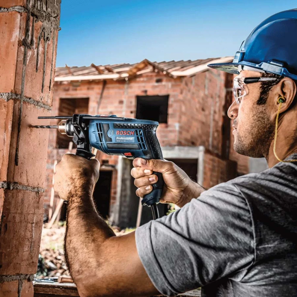 Furadeira de Impacto 650W 13mm GSB 13 RE com Maleta e Kit com 5 Brocas Bosch