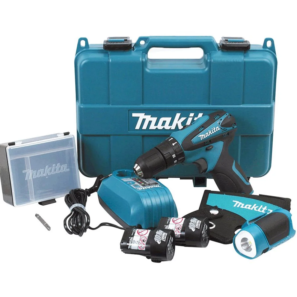 Furadeira de Impacto e Parafusadeira à Bateria 12v e Lanterna HP330DWLE Makita