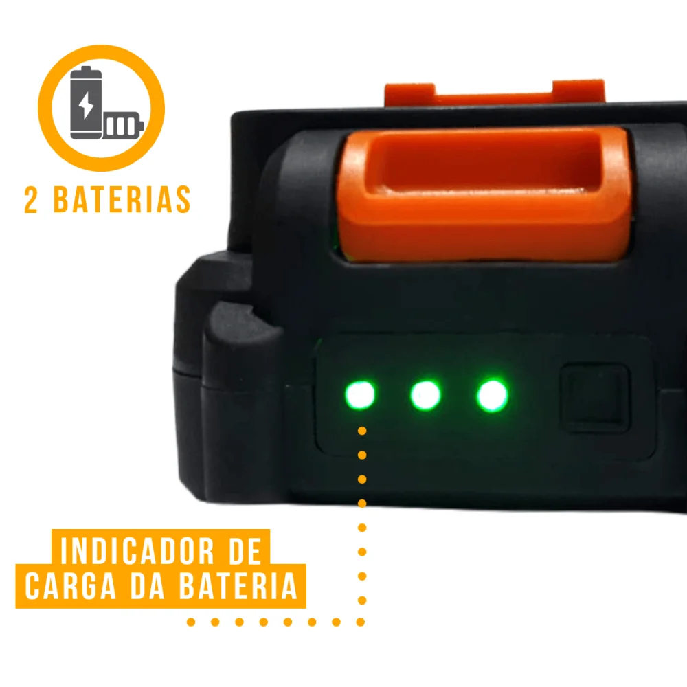 Furadeira de Impacto e Parafusadeira à Bateria com 2 Baterias FP20X2 NKF