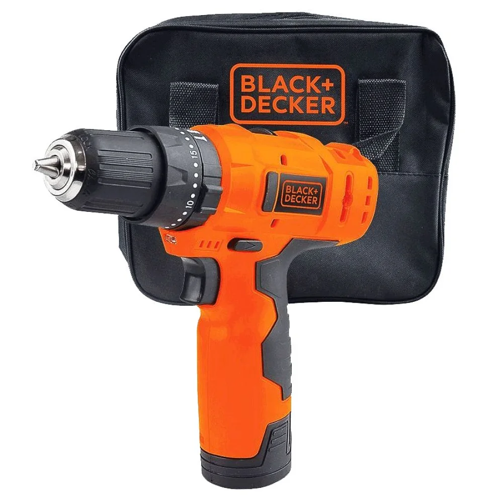 Furadeira de Impacto e Parafusadeira à Bateria Lítio Í 12V HP12 BlackDecker Bivolt