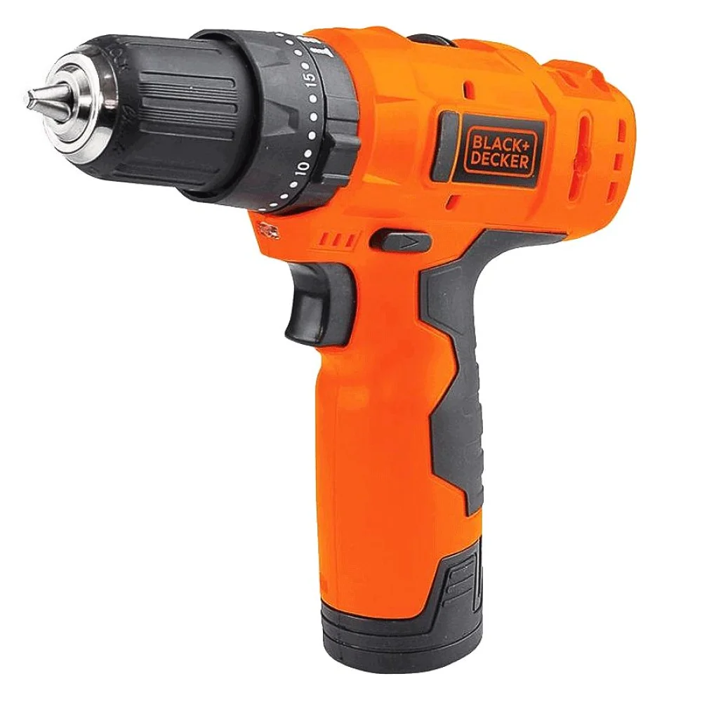 Furadeira de Impacto e Parafusadeira à Bateria Lítio Í 12V HP12 BlackDecker Bivolt