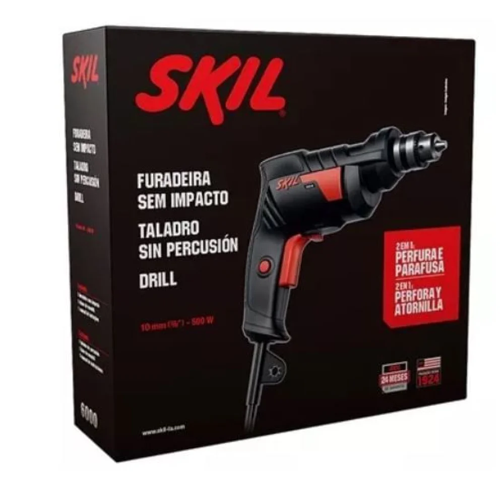 Furadeira e Parafusadeira 10mm 500 Watts 6000 Skil