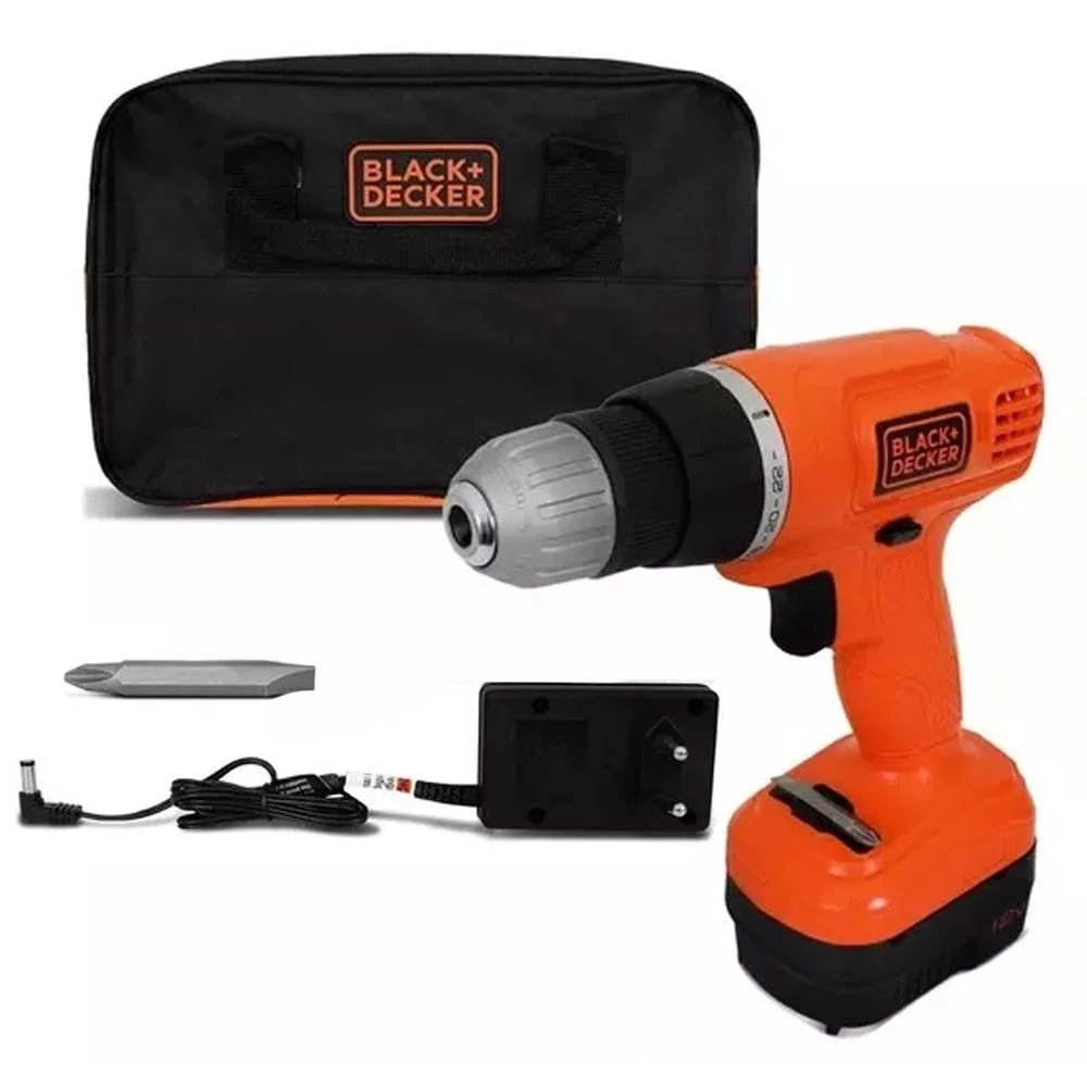 Furadeira e Parafusadeira à Bateria 3/8 Pol 12V GC1200-BR BlackDecker