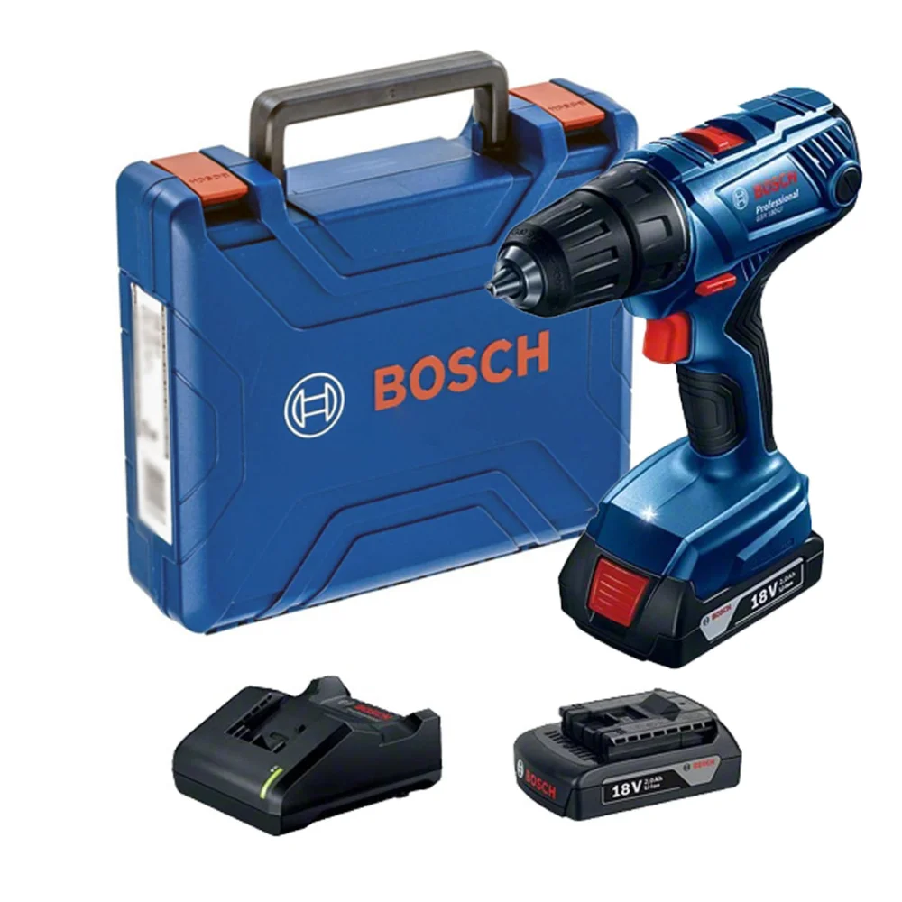 Furadeira e Parafusadeira à Bateria e 2 Baterias 18V e Maleta GSB180-LI Bosch