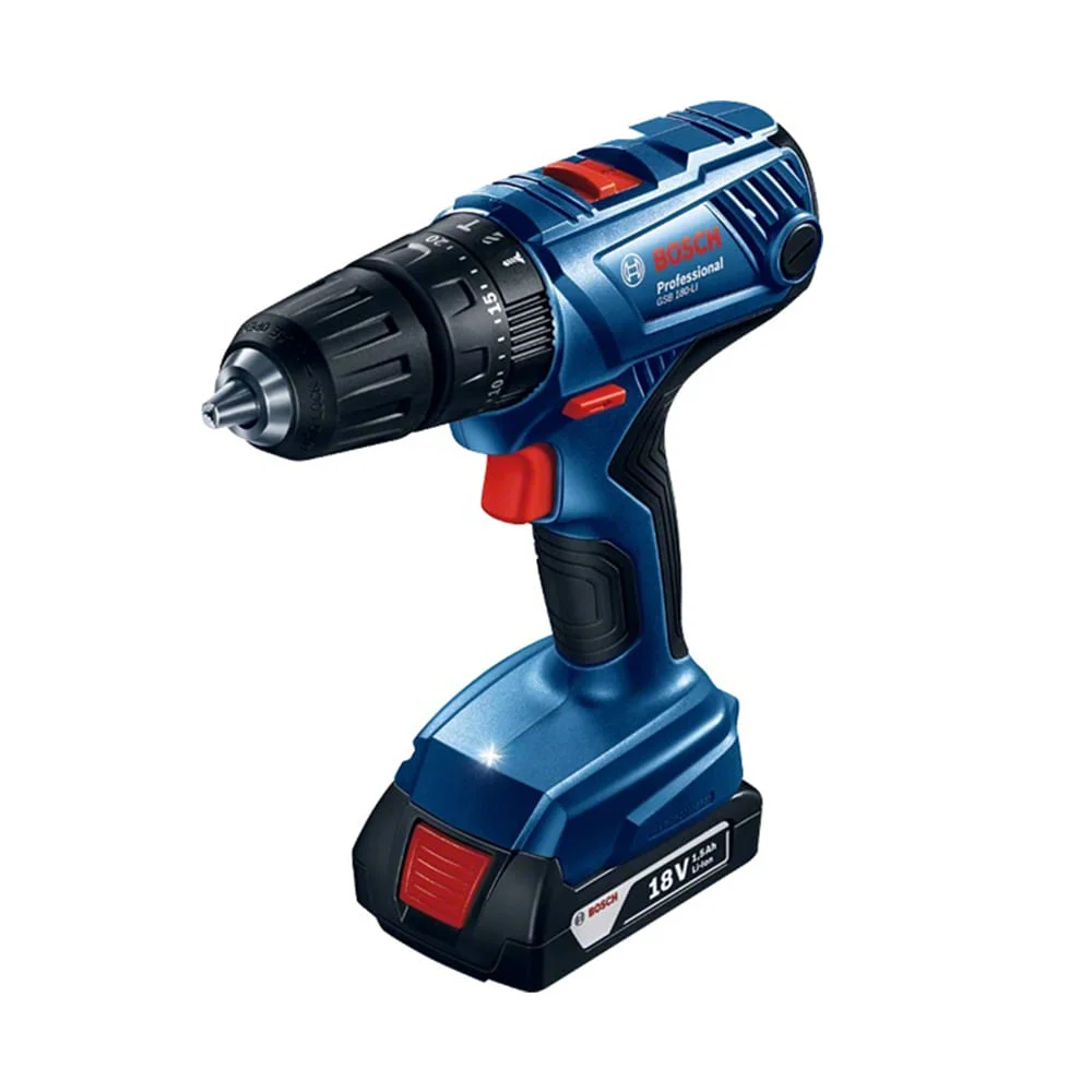 Furadeira e Parafusadeira de Impacto GSB 180-LI e 1 Bateria Kit Acessórios Bosch