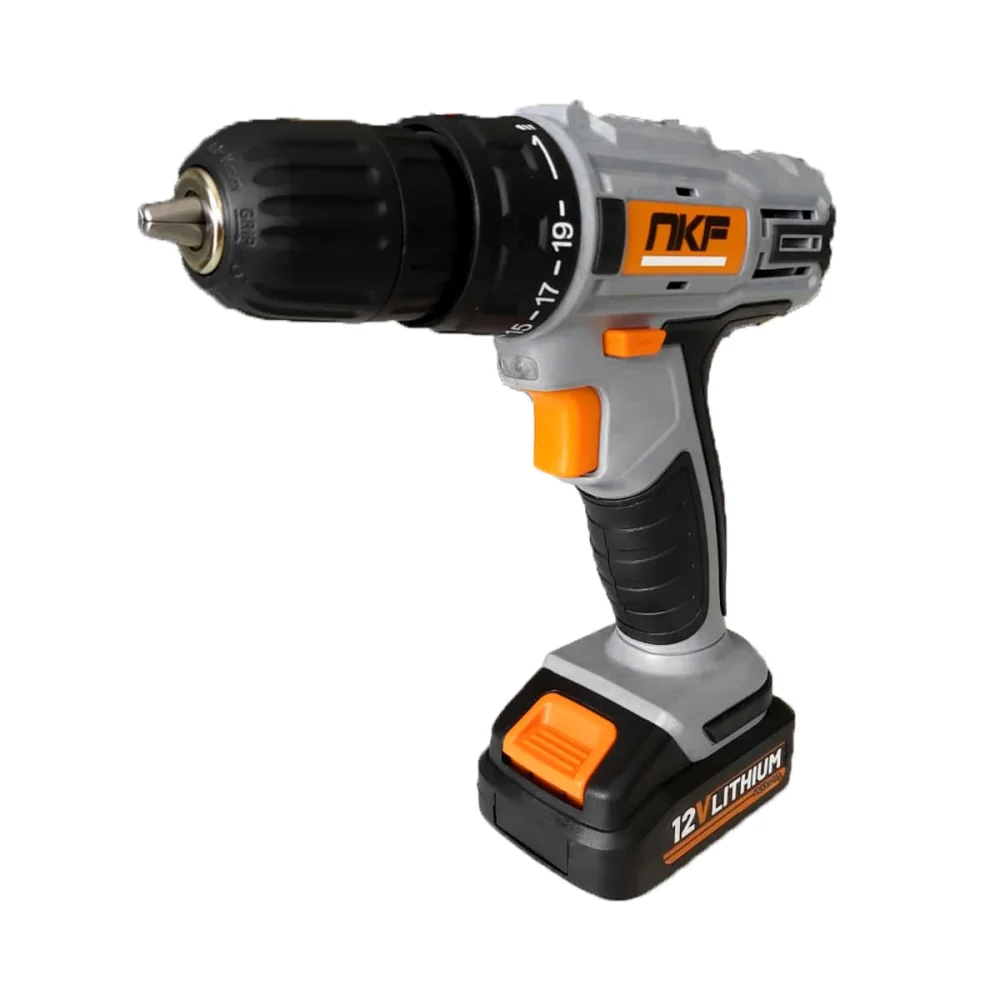 Furadeira Parafusadeira à Bateria 12V com Maleta e 50 Acessórios FP12X50 NKF Outlet