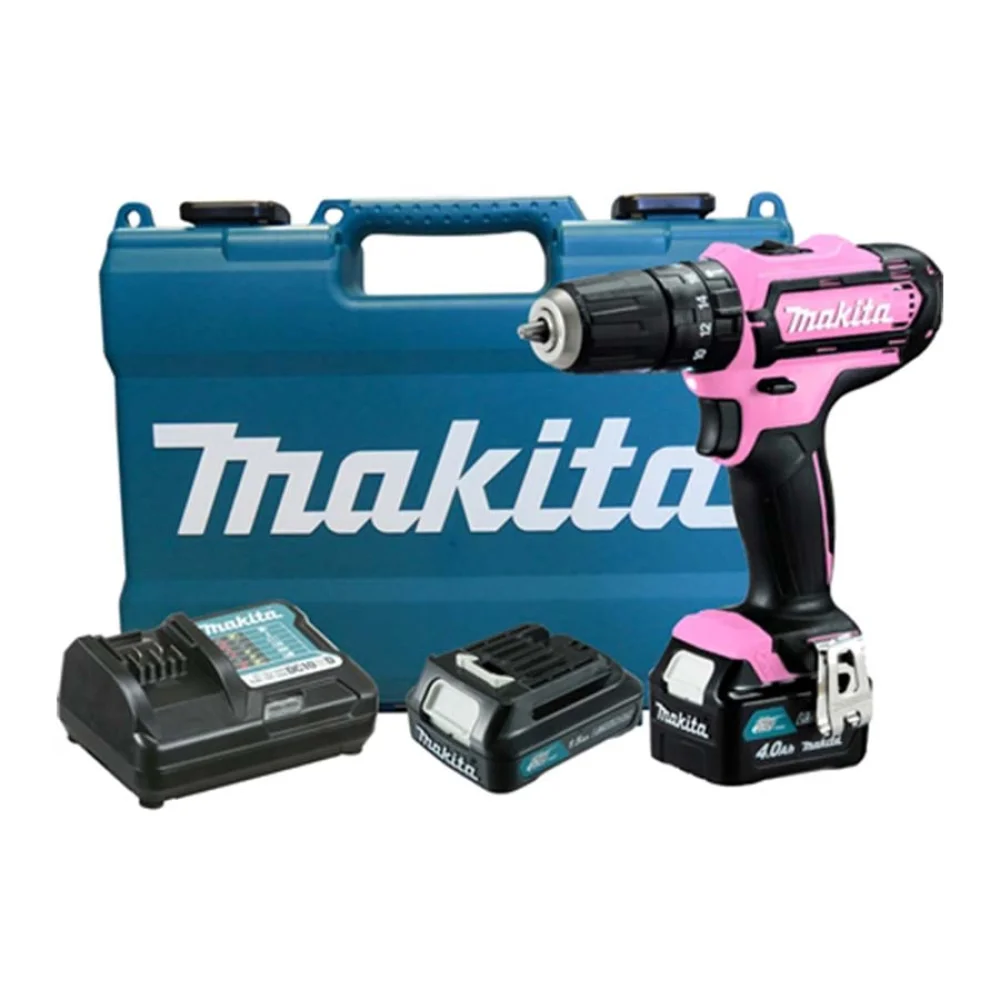 Furadeira Parafusadeira de Impacto Rosa à Bateria HP331DWYEP Makita Bivolt