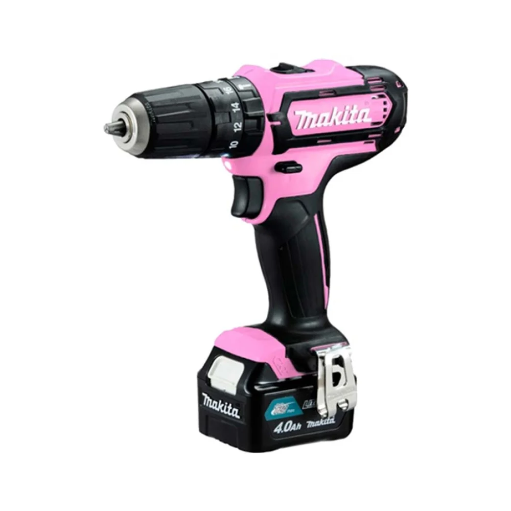 Furadeira Parafusadeira de Impacto Rosa à Bateria HP331DWYEP Makita Bivolt