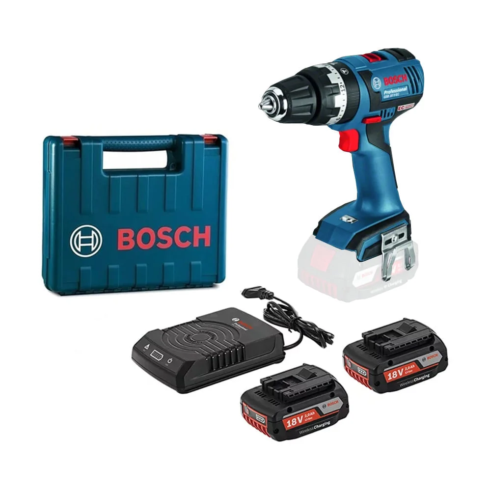 Furadeira Parafusadeira GSB 18V-EC com Carregador Indutivo Bosch
