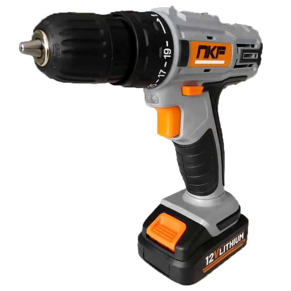 Furadeira Parafusadeira Maleta 13 Acessórios e 2 Baterias 12V FP12X2 NKF