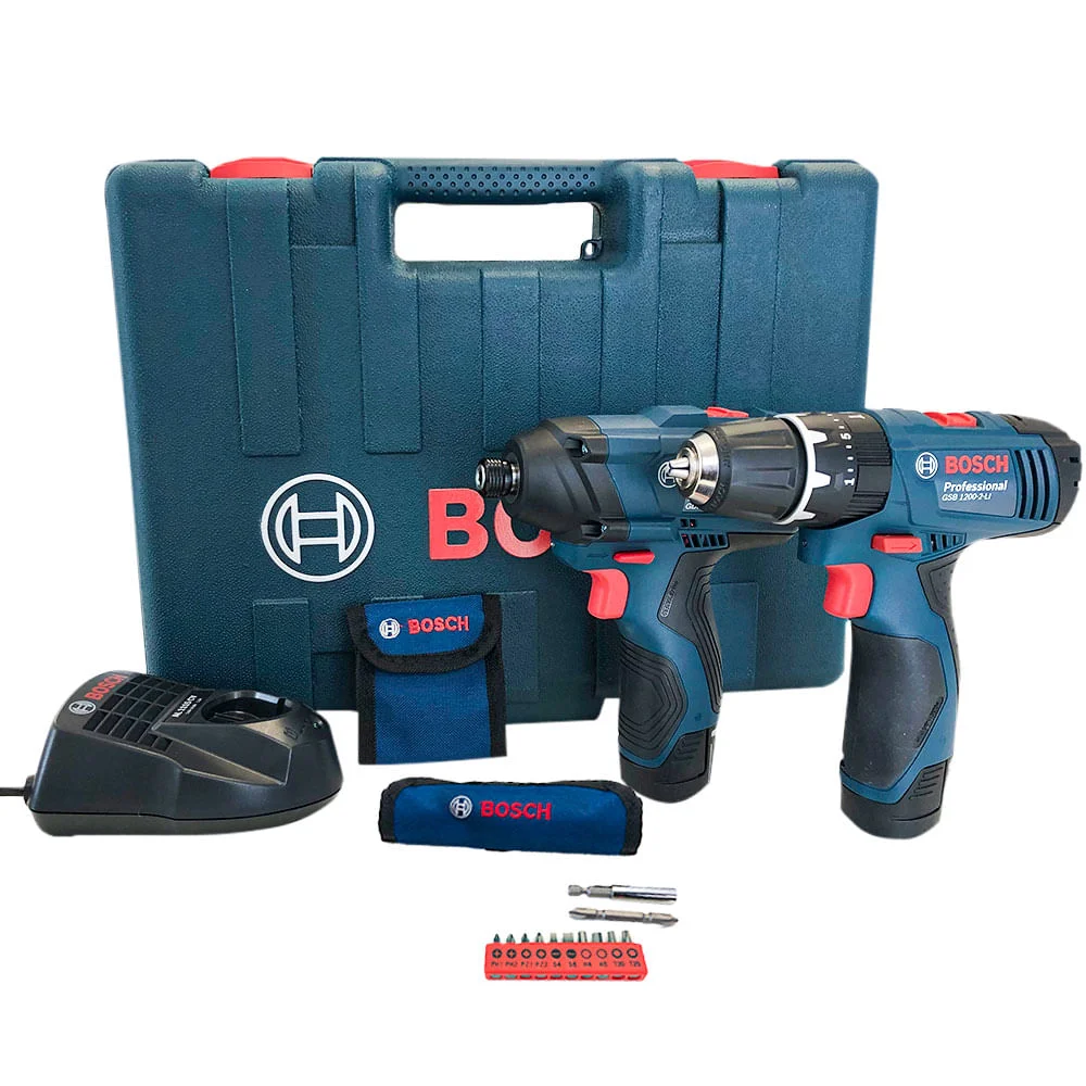 Furadeira/Parafusadeira de Impacto GSB 1200-2-Li e Parafusadeira GDR 120-Li Bosch