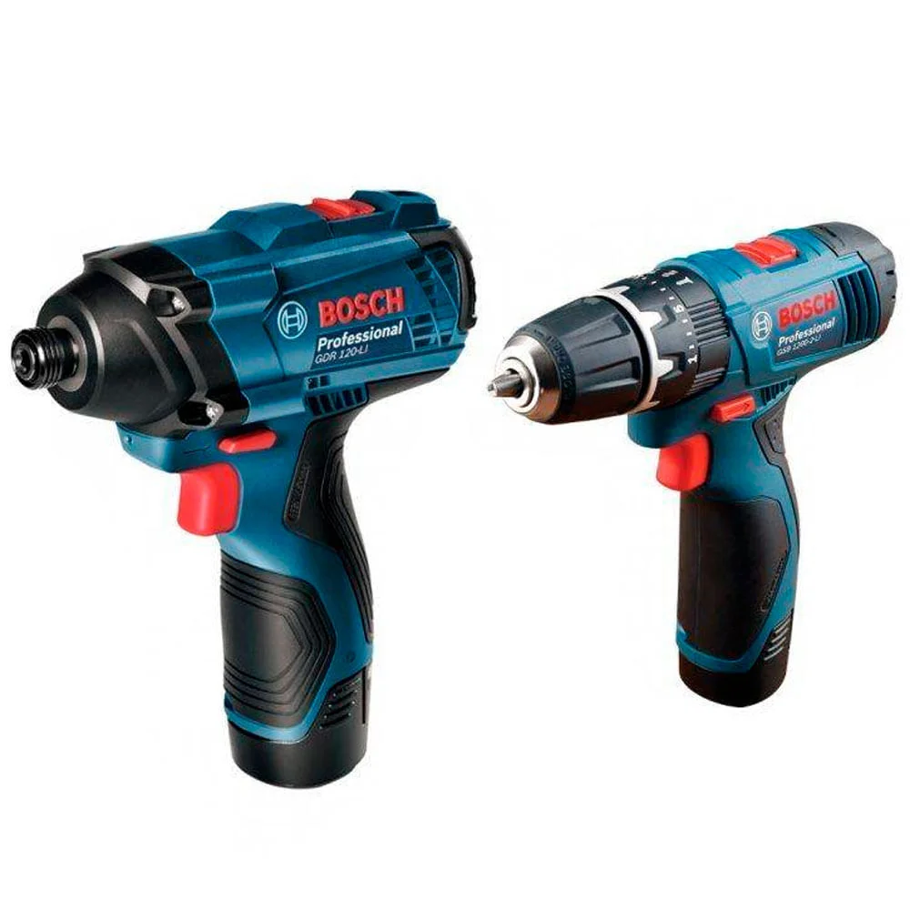 Furadeira/Parafusadeira de Impacto GSB 1200-2-Li e Parafusadeira GDR 120-Li Bosch