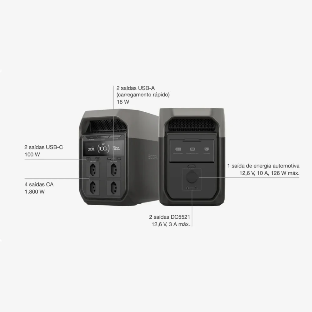 Gerador de Energia 1024Wh Delta 3 EcoFlow