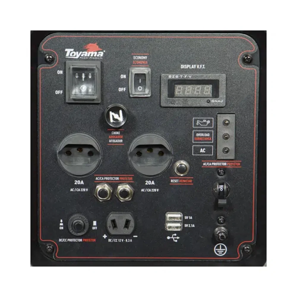 Gerador Digital à Gasolina Monofásico 4.4 kW TG4000I Toyama 110 Volts - Outlet