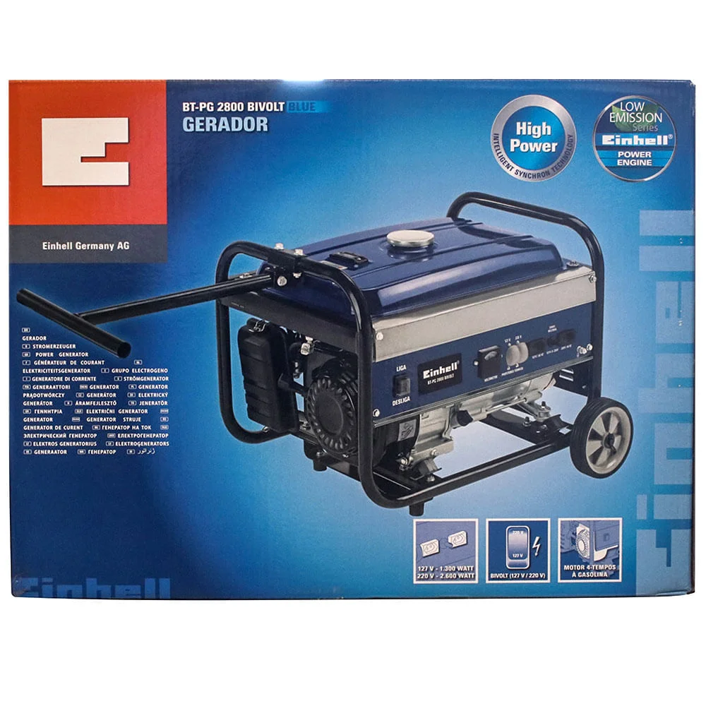 Gerador Portátil à Gasolina 15 Litros 2800 Watts BT-PG 2800 Einhell Bivolt
