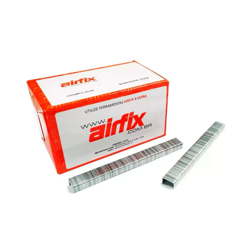 Grampo 80 para Grampeadores 8x129mm 6130820 Airfix 5.000 Peç