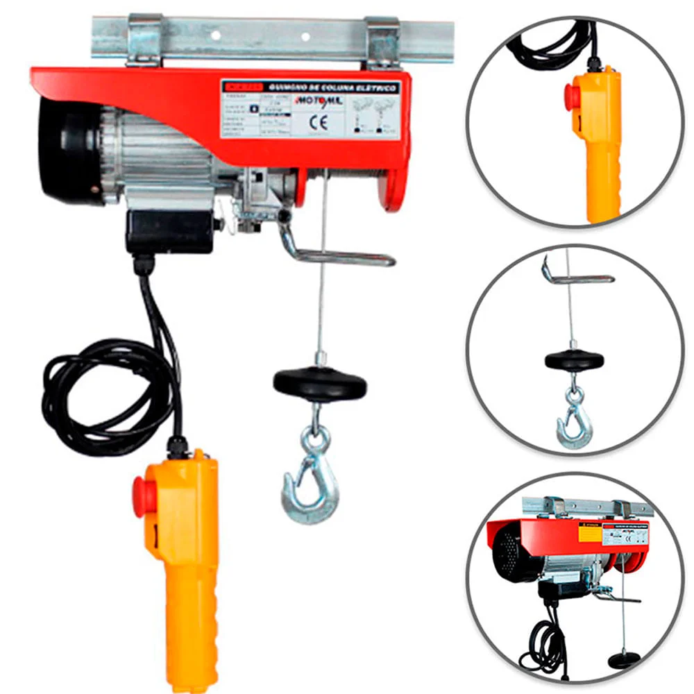 Guincho de Coluna Elétrico 300 a 600Kg Monofásico HA 105 Motomil