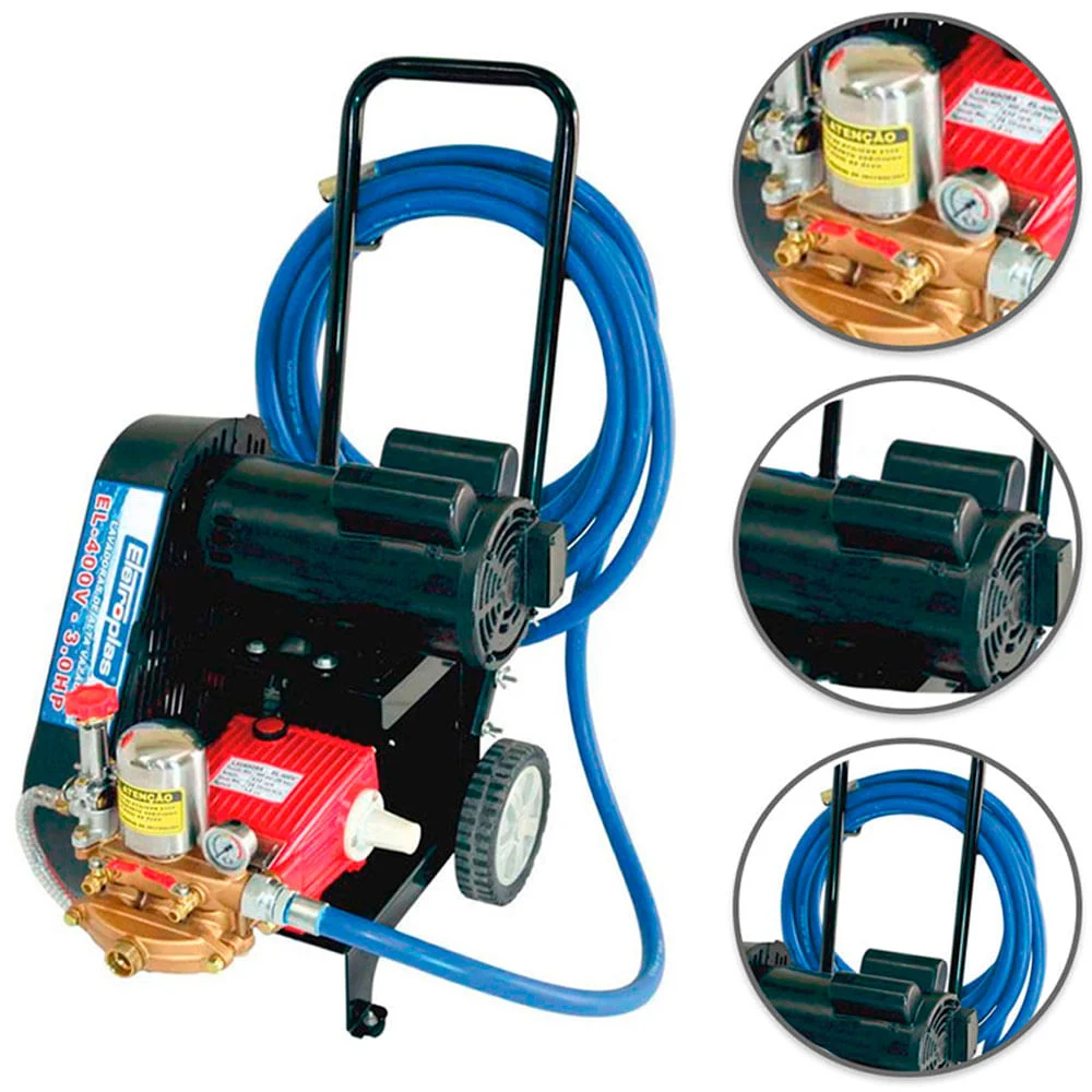 Hidrolavadora de Alta Vazão 30CV Com Mangueira EL-400V 22426.7 Eletroplas Bivolt