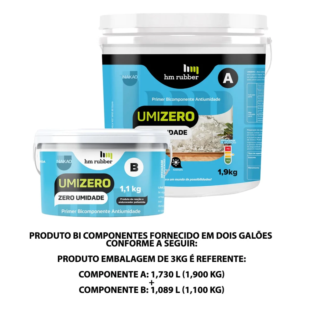 Impermeabilizante Umizero 3 Kg P15 Hm Rubber