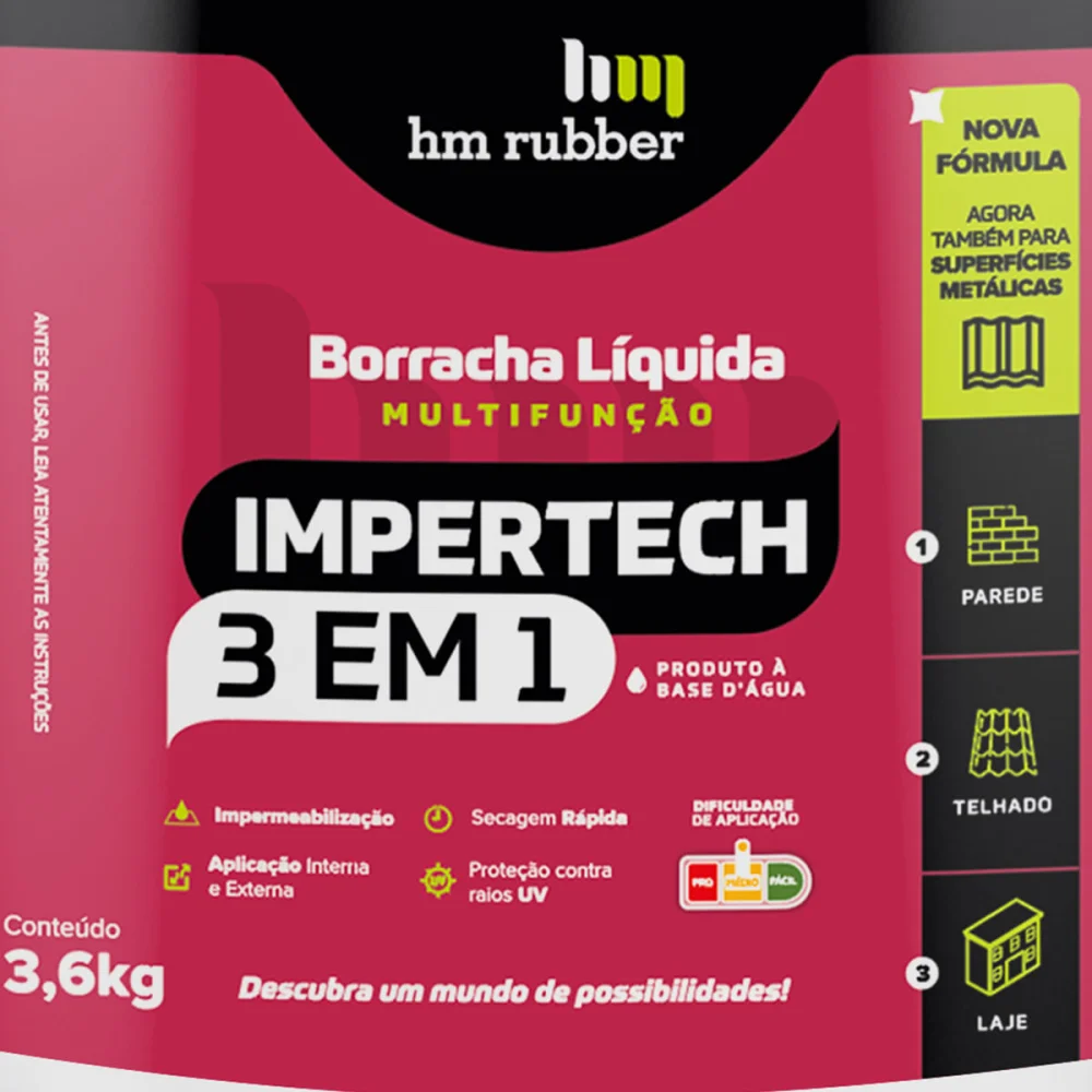 Impertech 3 em 1 IB101 Hm Rubber Branco 36Kg