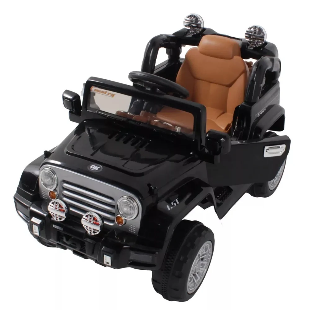 Jipe Eletrico Trilha com Controle Remoto Preto 12V 927601 Belfix