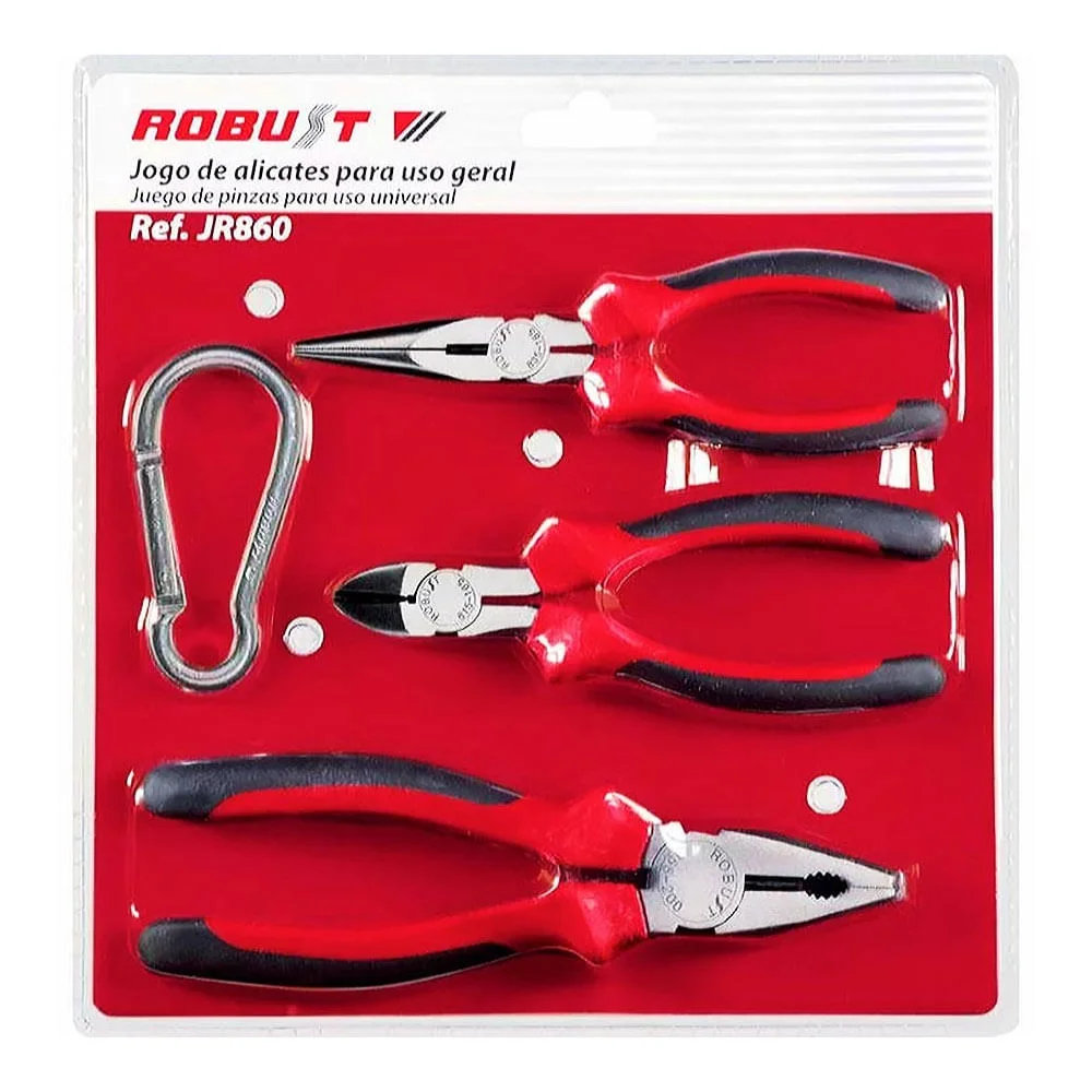 Jogo Alicates Uso Geral JR860 62300 Robust