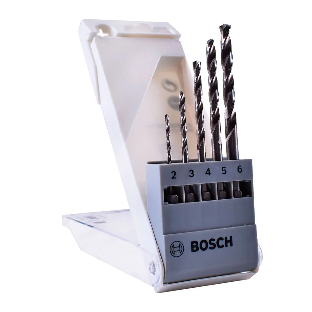Jogo Brocas de Aço Rápido Hss-G 2 à 6mm 5 Peç Bosch