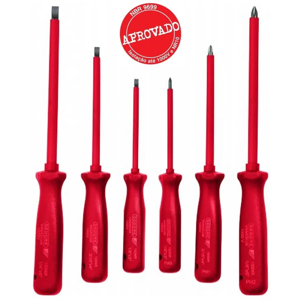 Jogo Chave de Fenda e Cruzada 1000V- 150NR/160NR Gedore