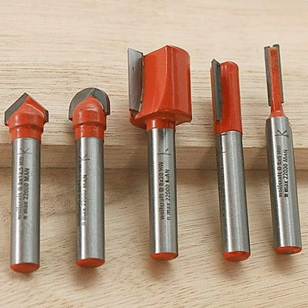 Jogo com 5 Fresas para Tupia 875300 Wolfcraft