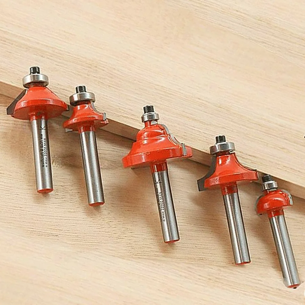 Jogo com 5 Fresas para Tupia Perfil Redondo 875400 Wolfcraft