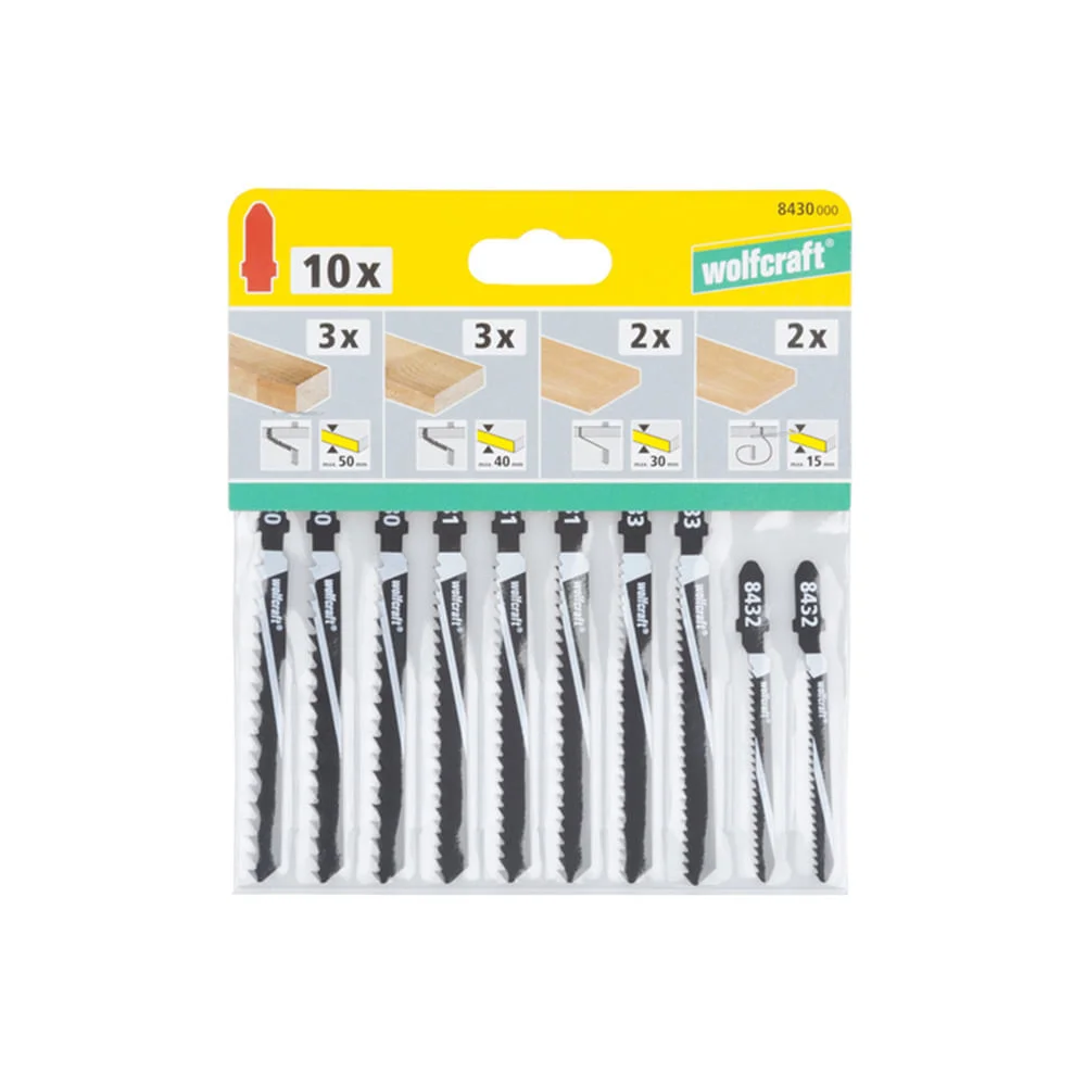Jogo de 10 Lâminas HCS para Tico Tico 843000 Wolfcraft
