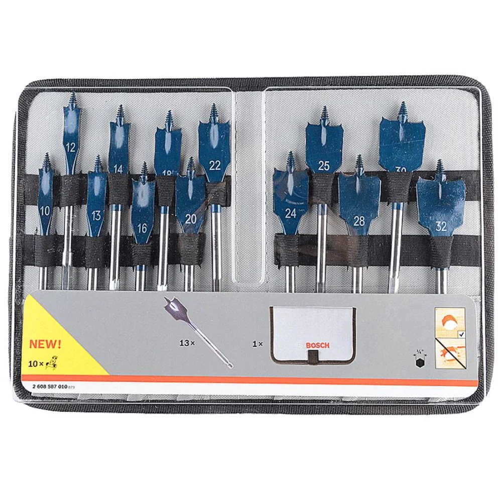 Jogo de 13 Brocas Chata Self Cut Speed Bosch